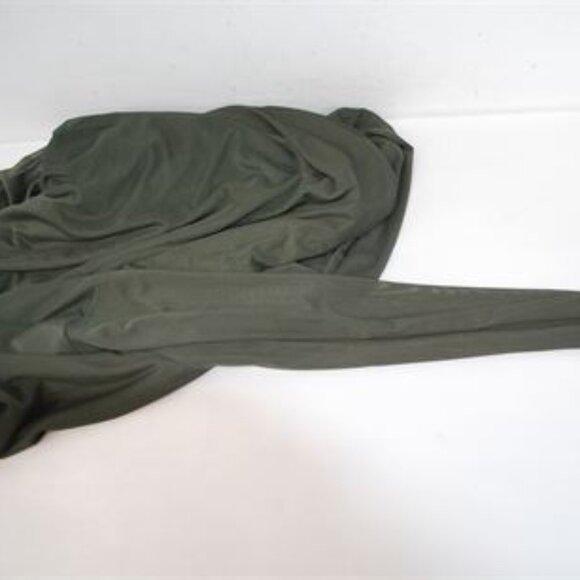 Olive Ruched Mesh Dress - Picture 4 of 11